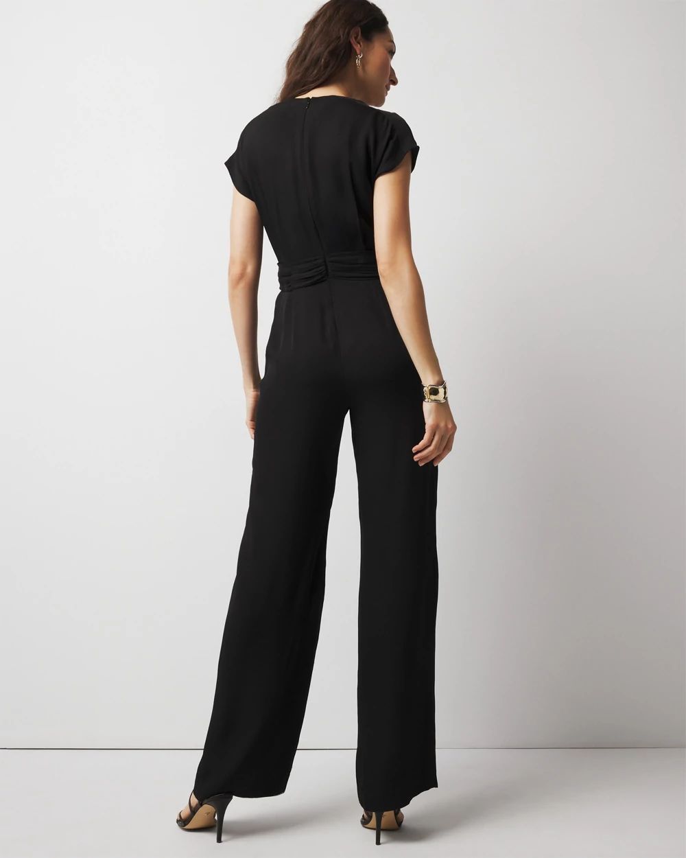 Petite Crossover-Front Jumpsuit | White House Black Market